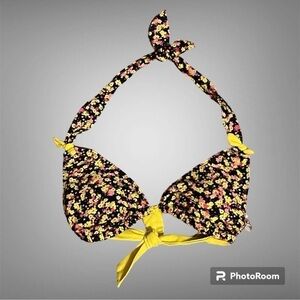 HOBIE FLORAL BIKINI TOP SIZE LARGE